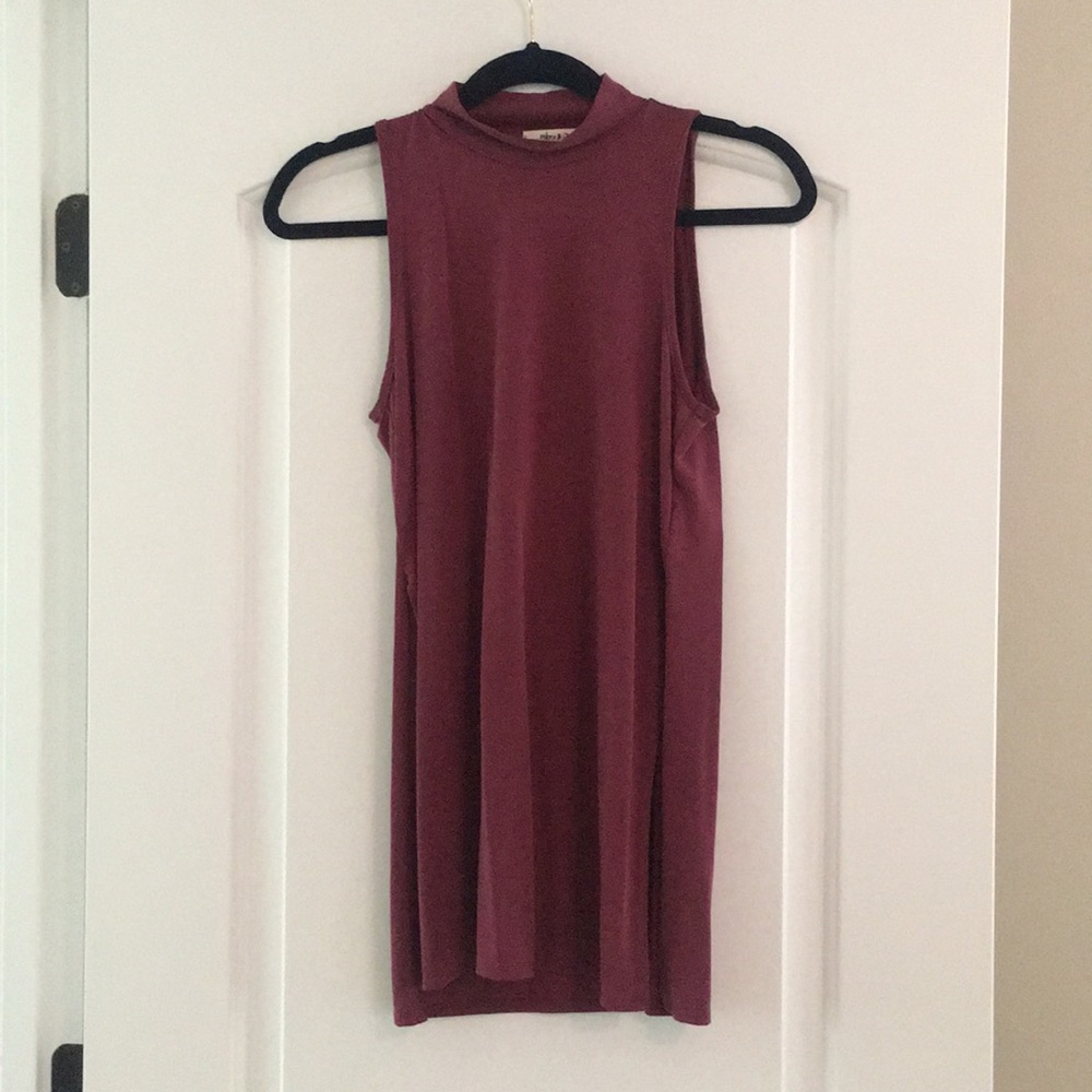 Sleeveless Mock Neck Tank